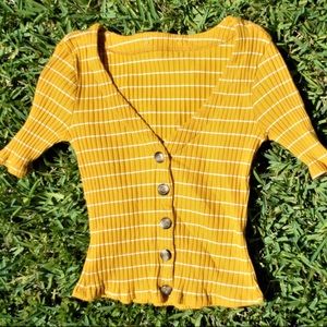 Yellow stripped top